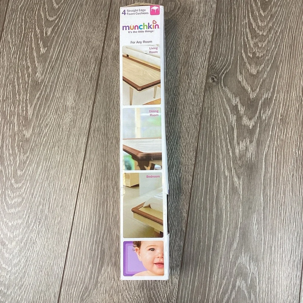 Munchkin Brown Straight Foam Edge Cushions Corner‎ Baby Protection Safety